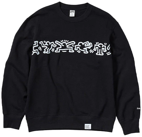 uniqlo-x-keith-haring-cartoon-figures-graphic-crewneck-sweatshirt-black-unisex-446370-09