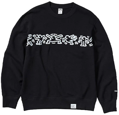 优衣库联名基斯·哈林卡通图案黑色圆领卫衣 男女通用 446370-09 Buy 优衣库联名基斯·哈林卡通图案黑色圆领卫衣 男女通用 446370-09