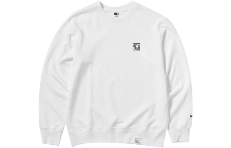 UNIQLO Keith Haring Cartoon Letter Embroidery Crewneck Sweatshirt Unisex 446369-00