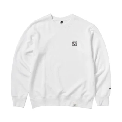 UNIQLO Keith Haring Cartoon Letter Embroidery Crewneck Sweatshirt Unisex 446369-00
