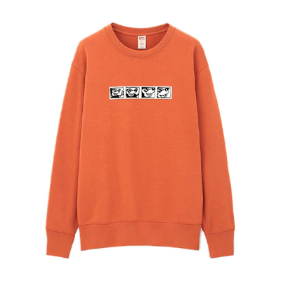 UNIQLO Keith Haring Long-Sleeve Sweatshirt Bright Orange 431819-24