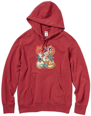 优衣库x乐一通 SS23 红色兔巴哥卡通图案宽松版连帽衫 男女同款 457403-16 Buy 优衣库x乐一通 SS23 红色兔巴哥卡通图案宽松版连帽衫 男女同款 457403-16