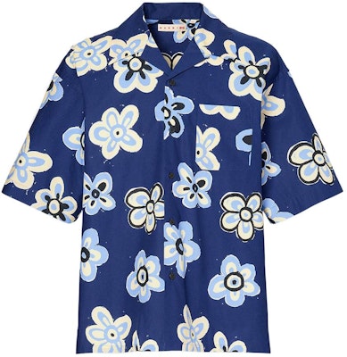 优衣库 x MARNI 深蓝色花卉印花短袖衬衫。 449637-68 Buy 优衣库 x MARNI 深蓝色花卉印花短袖衬衫。 449637-68