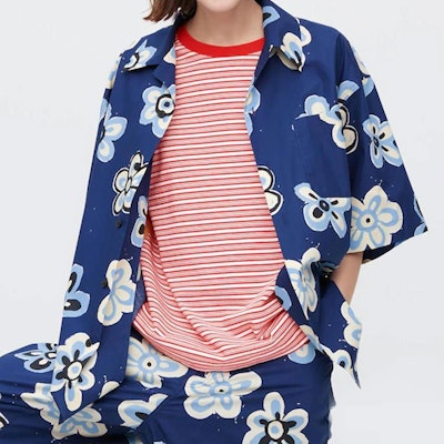 优衣库 x MARNI 深蓝色花卉印花短袖衬衫。 449637-68 Details for 优衣库 x MARNI 深蓝色花卉印花短袖衬衫。 449637-68