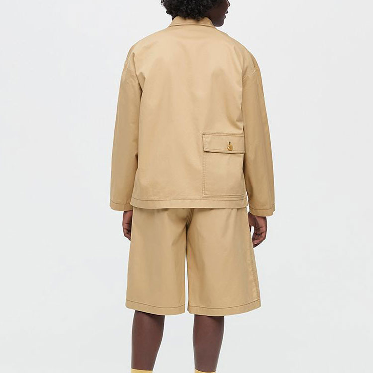 Shop UNIQLO x MARNI Beige Oversized Utility Jacket Unisex Collaboration 449587-31