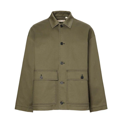 UNIQLO MARNI Oversized Workwear Jacket Unisex Deep Olive Green 449587-57