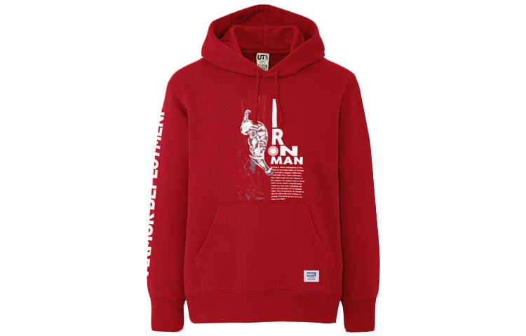 UNIQLO Marvel Collaboration Cartoon Long-Sleeve Sweatshirt Red Unisex 431815-17