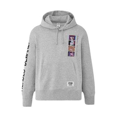 UNIQLO Marvel Gray Pullover Sweatshirt Cartoon Graphic Unisex Long Sleeve 431814-03