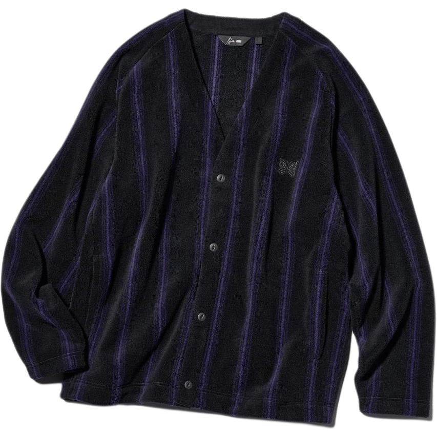 UNIQLO x Needles FW25 Butterfly Striped Knit Sweater Unisex Casual Fit 484125-09