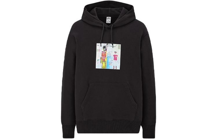 UNIQLO Warner Bros Solid Color Hoodie Unisex Black 431824-09