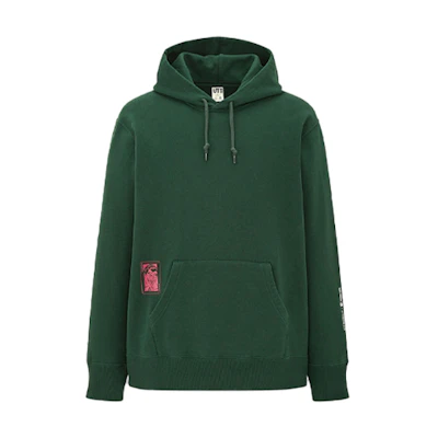 UNIQLO Warner Bros Solid Hoodie Unisex Deep Green 430389-58
