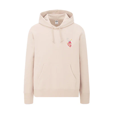UNIQLO Warner Bros Unisex Beige Hoodie Pullover Long Sleeve Sweatshirt 431825-30