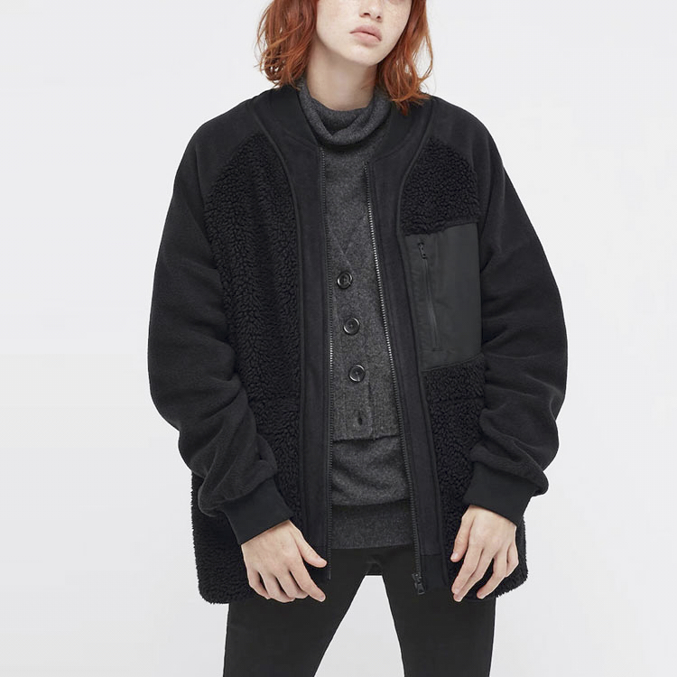 Purchase UNIQLO x White Mountaineering 男女款黑色寬鬆版抓絨外套 442882-09