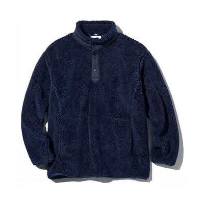 UNIQLO White Mountaineering Fleece Pullover Sweatshirt Unisex - Indigo Blue 443221-69