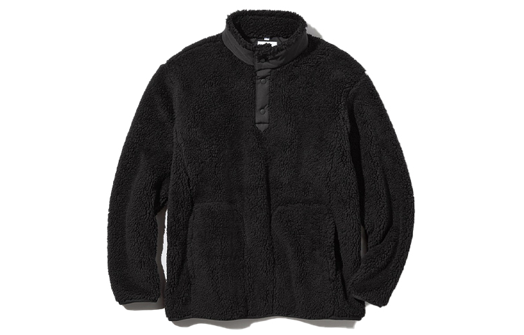 Order UNIQLO x White Mountaineering 羊毛抓絨男女套頭衫 - 黑色 443221-09