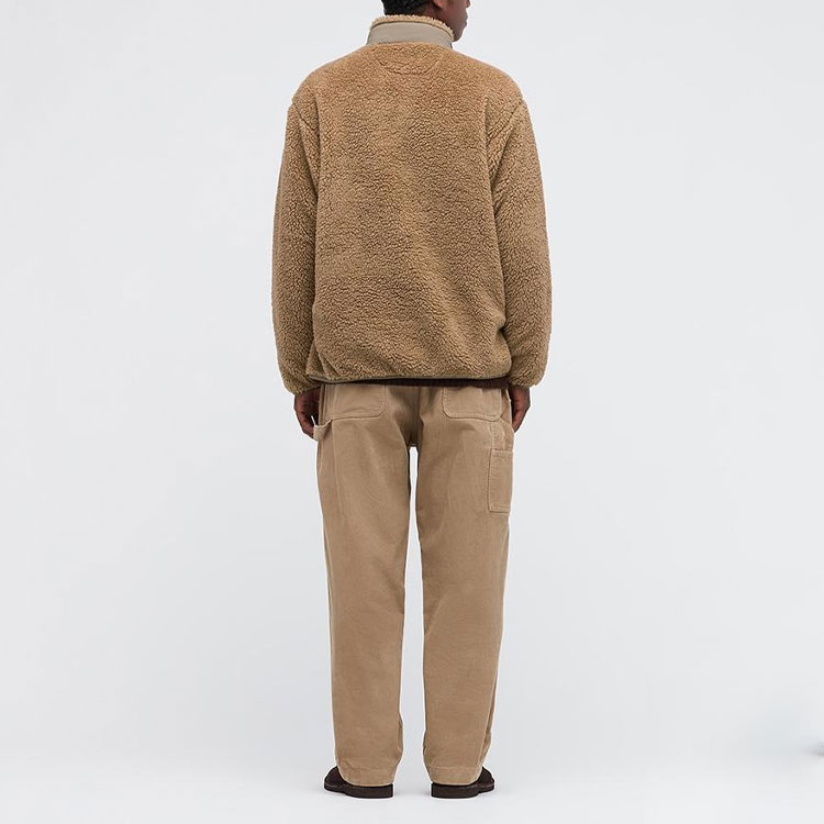 Shop UNIQLO x White Mountaineering 男女款燈咖啡色刷毛套頭衫 443221-32