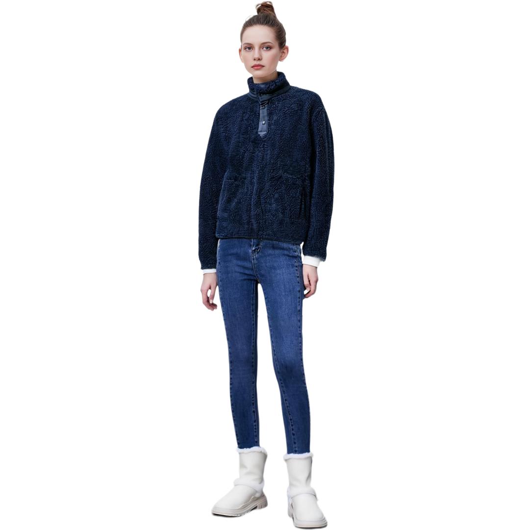 Sizing UNIQLO x White Mountaineering Fleece Pullover Sweatshirt Unisex - Indigo Blue 443221-69