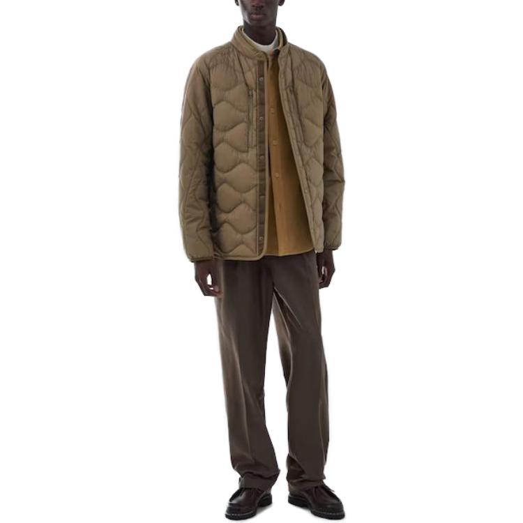 Shop UNIQLO x White Mountaineering FW23 棕色魚尾款男女羽絨外套 459677-35