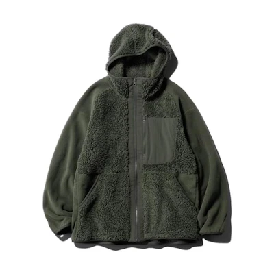 UNIQLO White Mountaineering FW23 Fleece Zip Loose Fit Hoodie Unisex 463350-58