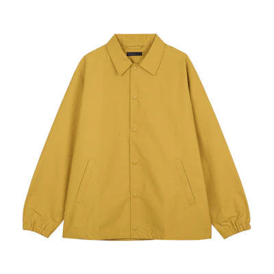 UNIQLO Yellow Solid Color Collared Jacket 456986-47