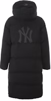 Unisex Black MLB New York Yankees Logo Embroidered Long Down Jacket 31DJS2961-50L Unisex Black MLB New York Yankees Logo Embroidered Long Down Jacket 31DJS2961-50L