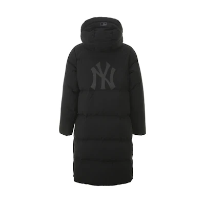 Unisex Black MLB New York Yankees Logo Embroidered Long Down Jacket 31DJS2961-50L