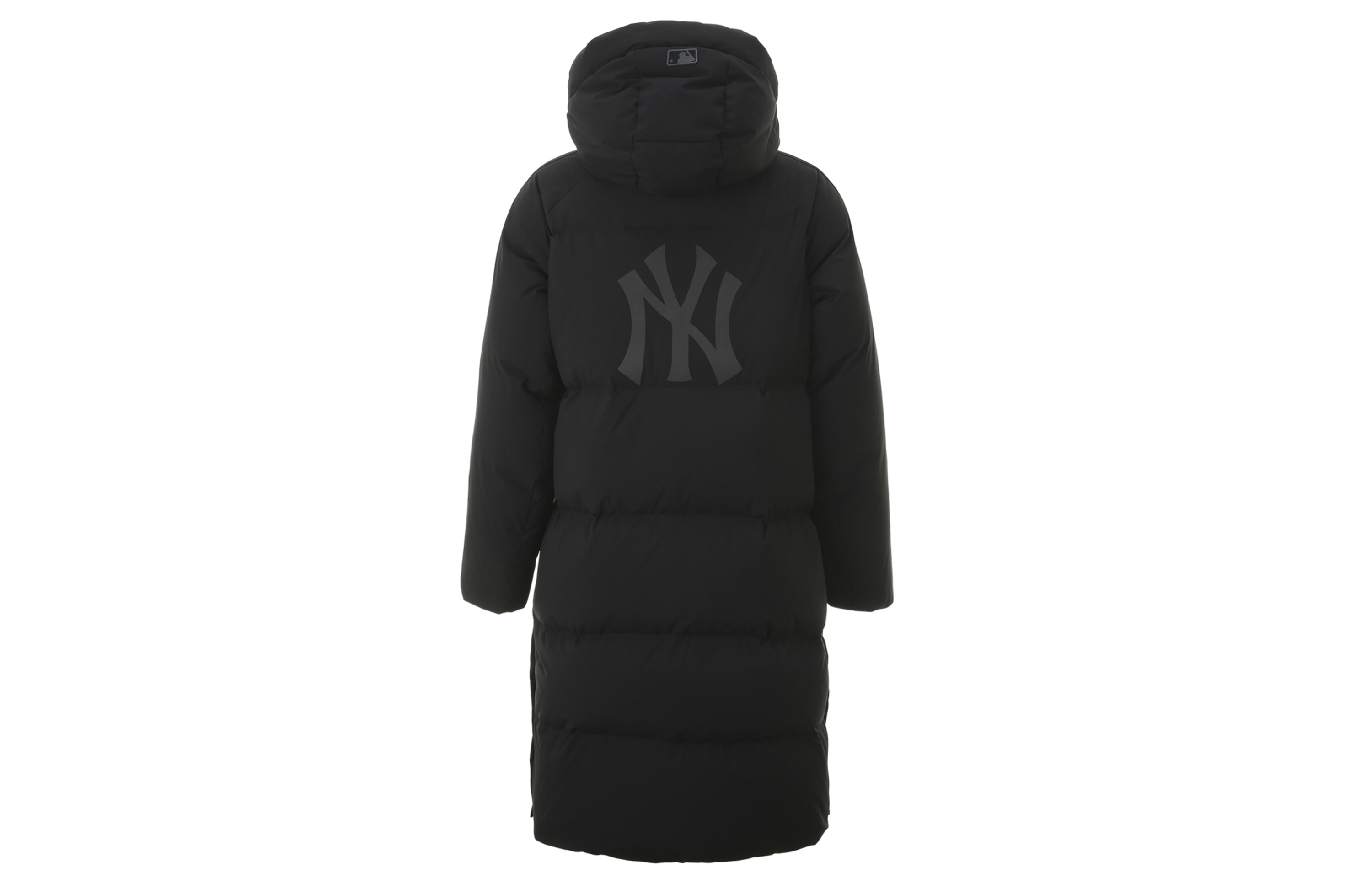 Order 男女款黑色MLB紐約洋基刺繡Logo長版羽絨外套 31DJS2961-50L