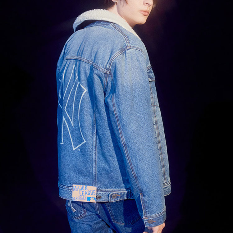 Unisex MLB Los Angeles Dodgers Blue Denim Jacket 31JPN1041-07U 圖 4