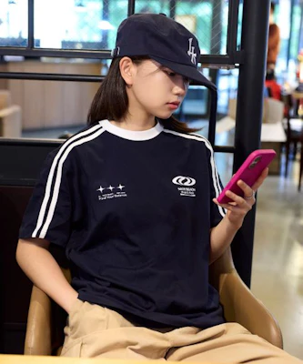 URBANDTYPE Football Jersey T-Shirt_Navy UBDUTS002NY Shop URBANDTYPE Football Jersey T-Shirt_Navy UBDUTS002NY