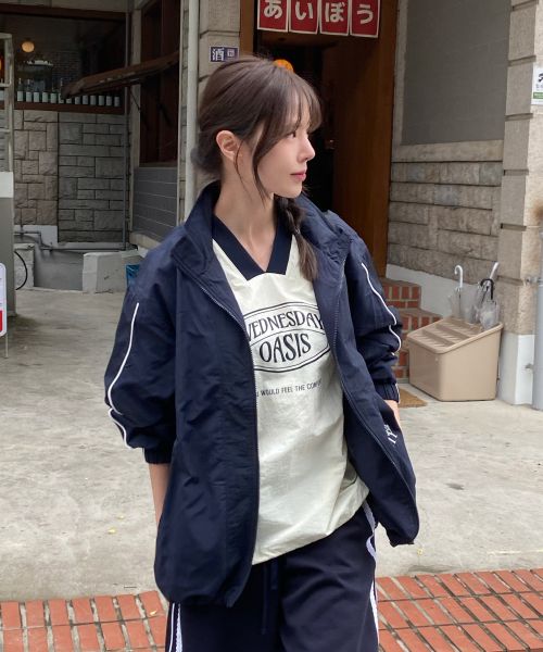 Purchase URBANDTYPE Running Club Track Jacket - Navy_ OL209