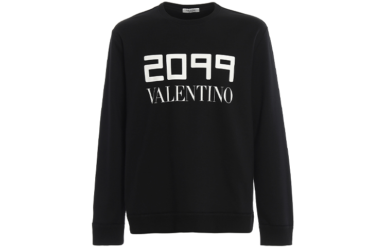 Valentino 2099 Logo Pullover Sweatshirt Black SV0MF08B5SG0NO