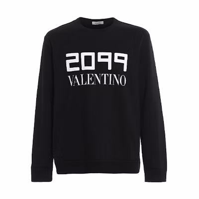 Valentino 2099 Logo Pullover Sweatshirt Black SV0MF08B5SG0NO