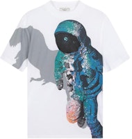 Valentino Astronaut Print Crew Neck White T-Shirt TV3MG04V60W-0BO Valentino Astronaut Print Crew Neck White T-Shirt TV3MG04V60W-0BO