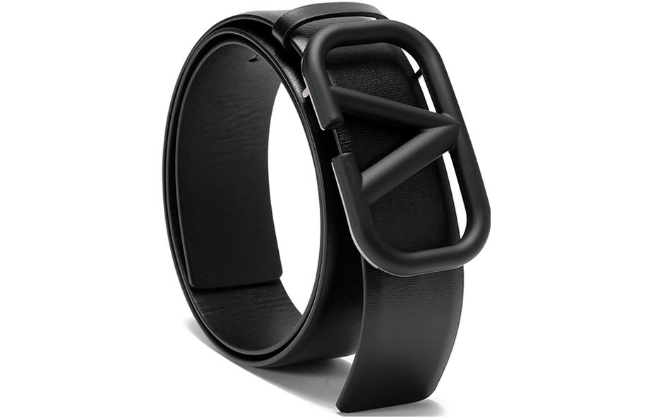 Lookbook Valentino Cinturón de Cuero Negro 4cm con Hebilla Decorativa. 2Y2T0Q87WQG-0NO