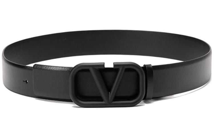 Shop Valentino Cinturón de Cuero Negro 4cm con Hebilla Decorativa. 2Y2T0Q87WQG-0NO