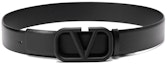 Shop Valentino Cinturón de Cuero Negro 4cm con Hebilla Decorativa. 2Y2T0Q87WQG-0NO