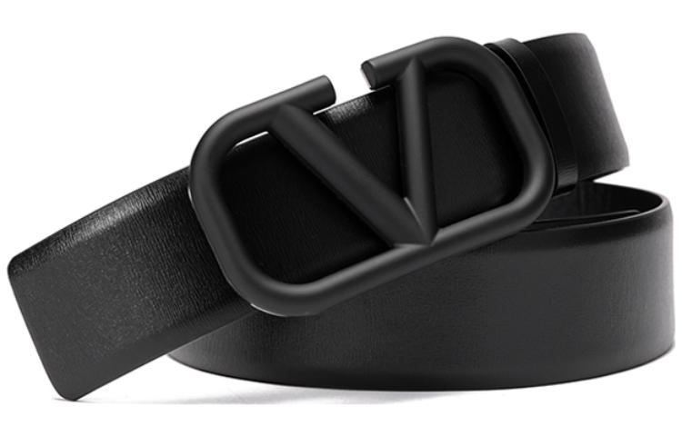 Purchase Valentino Cinturón de Cuero Negro 4cm con Hebilla Decorativa. 2Y2T0Q87WQG-0NO