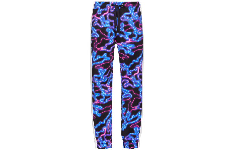 Order Valentino Celana Kasual Hitam Garis Print XV3MD02R86EN36