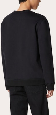 Valentino Baju Gelap Crewneck dengan Warna Solid dan Aksen Bertatah. 2V3MF03U95S0NO Shop Valentino Baju Gelap Crewneck dengan Warna Solid dan Aksen Bertatah. 2V3MF03U95S0NO