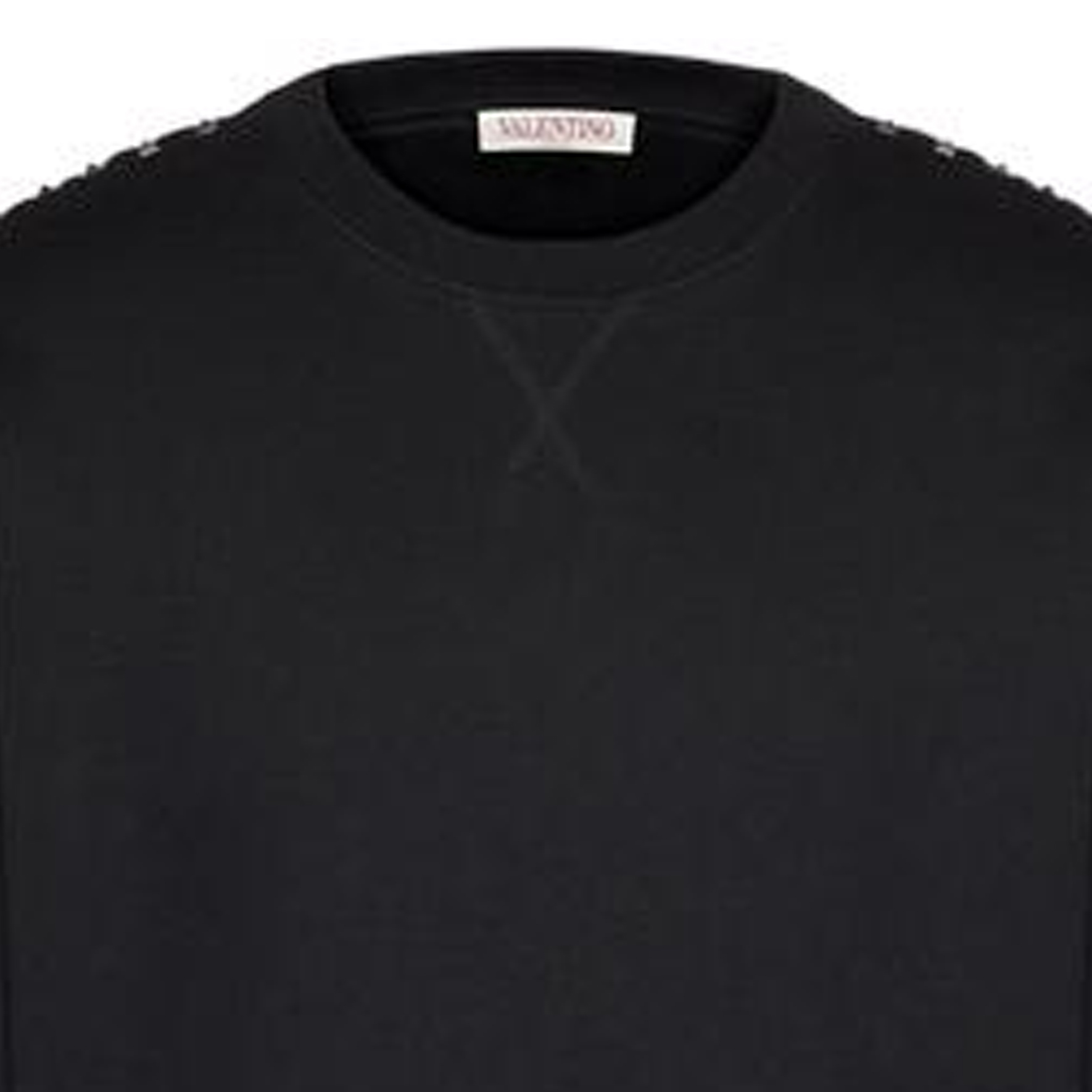 Details for Valentino Baju Gelap Crewneck dengan Warna Solid dan Aksen Bertatah. 2V3MF03U95S0NO