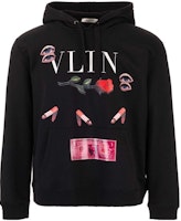 Valentino 黑色花卉標誌印花連帽衫 UV3MF15F-6KS-0NO Order Valentino 黑色花卉標誌印花連帽衫 UV3MF15F-6KS-0NO