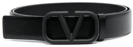 Valentino Black Leather Belt with Plain Decor and Buckle - 4cm. YT0Q90WQG0NO Valentino Black Leather Belt with Plain Decor and Buckle - 4cm. YT0Q90WQG0NO