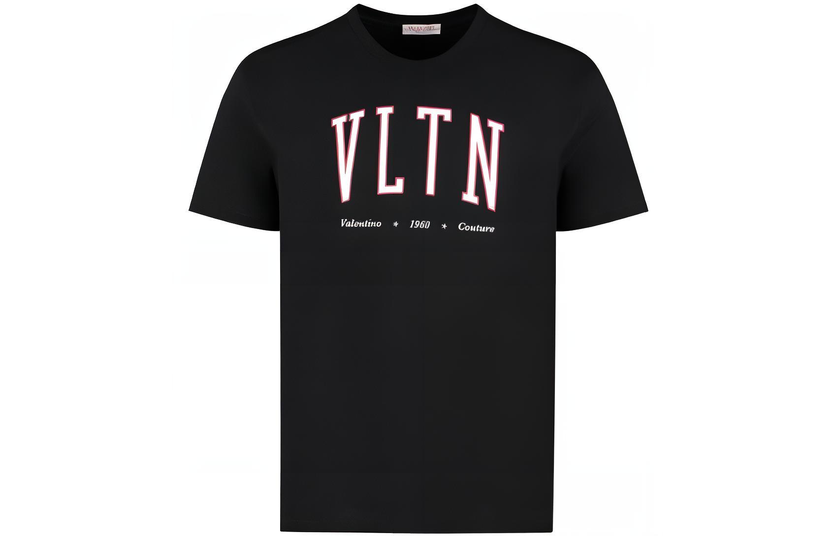 Valentino  Black Letter Print Crewneck T-Shirt SS23 2V3MG13D96STTL