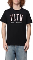 Valentino 黑色字母印花圓領 T 恤 SS23 2V3MG13D96STTL Shop Valentino 黑色字母印花圓領 T 恤 SS23 2V3MG13D96STTL