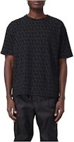 Valentino Black Loose Fit Short Sleeve T-Shirt with All-Over Print. 4V3MG14Y9KCMXM Valentino Black Loose Fit Short Sleeve T-Shirt with All-Over Print. 4V3MG14Y9KCMXM