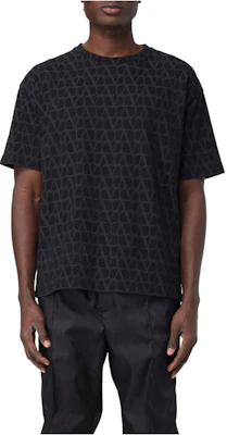 Valentino 黑色寬鬆短袖T恤全版印花設計。 4V3MG14Y9KCMXM Order Valentino 黑色寬鬆短袖T恤全版印花設計。 4V3MG14Y9KCMXM