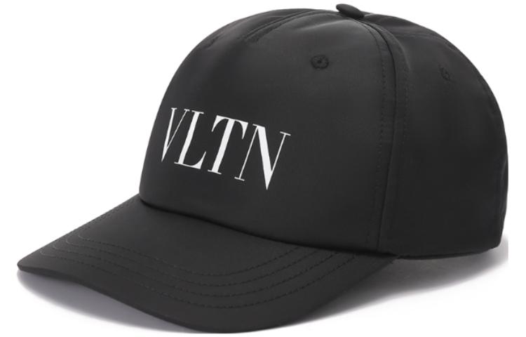 Valentino  Black Nylon Baseball Cap with Logo Design 2Y2HDA10QYK-0NI