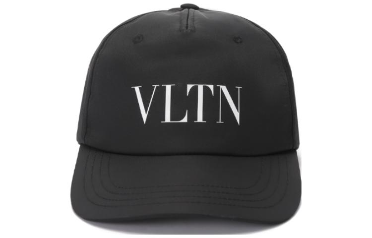Lookbook Topi Besbol Valentino Nylon Hitam dengan Rekaan Logo. 2Y2HDA10QYK-0NI