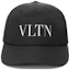 Lookbook Topi Besbol Valentino Nylon Hitam dengan Rekaan Logo. 2Y2HDA10QYK-0NI