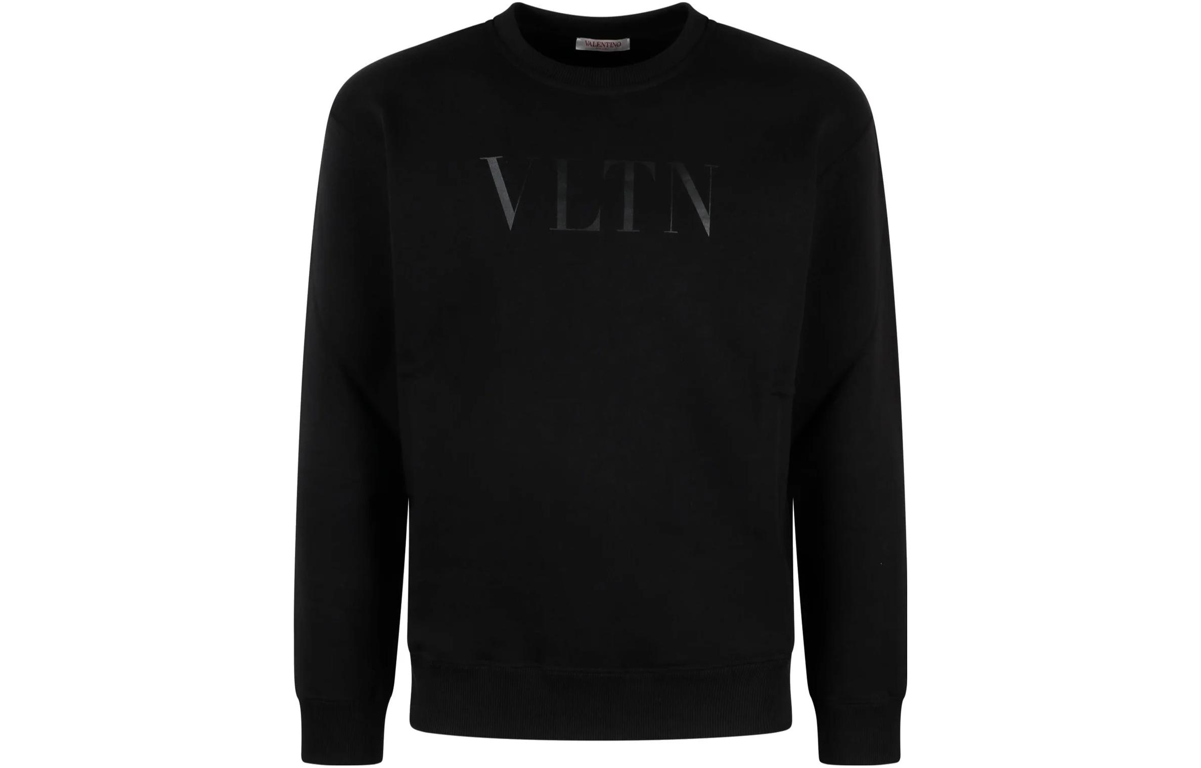 Order Valentino 黑色純色圓領寬鬆版型休閒長袖上衣 3V3MF26M9JAN01